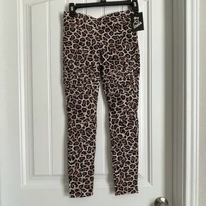 NWT Girls Leopard Moto Leggings